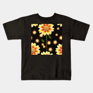 Just a Vibrant Flower Pattern 4 - Bright and Cheerful Design for Home Decor Kids T-Shirt